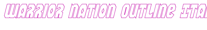 Warrior Nation Outline Italic Italic
